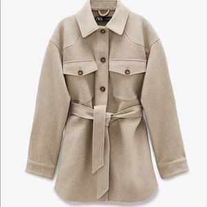 Zara shacket beige